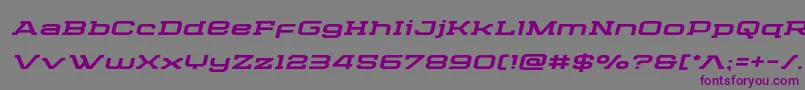 フォントCydoniacenturyexpandital – 紫色のフォント、灰色の背景