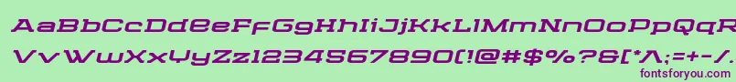 Cydoniacenturyexpandital Font – Purple Fonts on Green Background