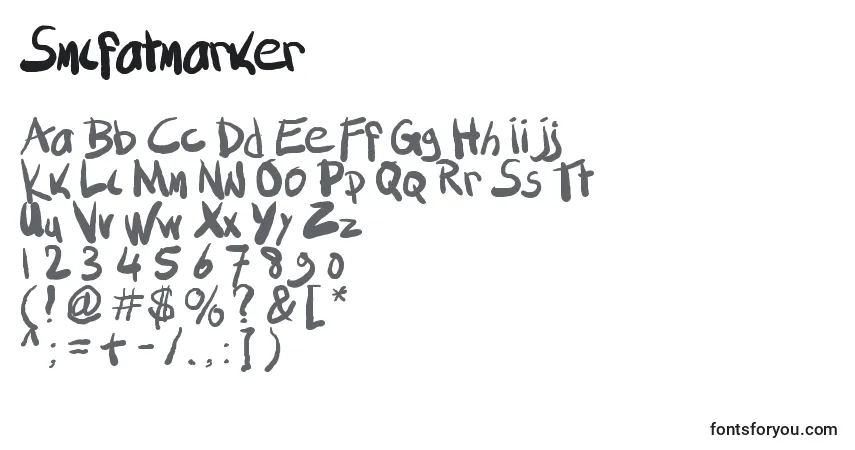 Fuente Smlfatmarker - alfabeto, números, caracteres especiales