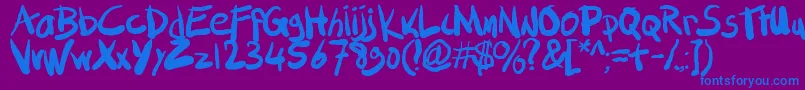 Smlfatmarker Font – Blue Fonts on Purple Background