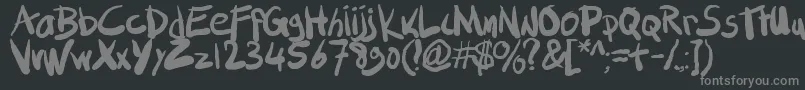 Smlfatmarker Font – Gray Fonts on Black Background