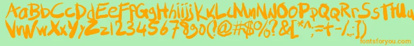 Smlfatmarker Font – Orange Fonts on Green Background