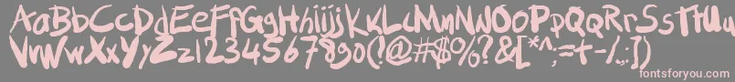 Smlfatmarker Font – Pink Fonts on Gray Background