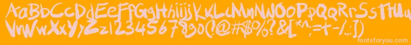 Smlfatmarker Font – Pink Fonts on Orange Background