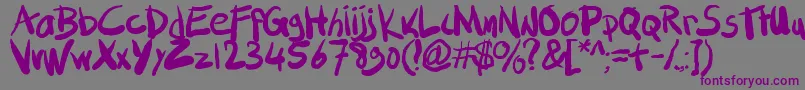 Smlfatmarker Font – Purple Fonts on Gray Background