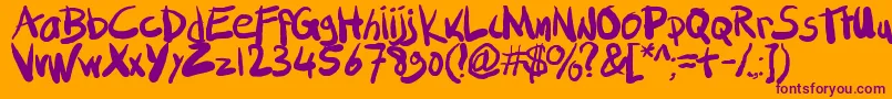 Smlfatmarker Font – Purple Fonts on Orange Background