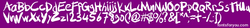 Smlfatmarker Font – White Fonts on Purple Background