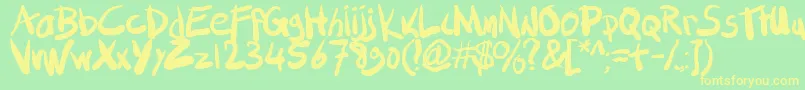 Smlfatmarker Font – Yellow Fonts on Green Background