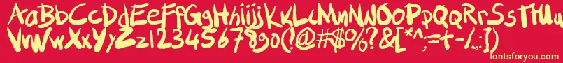 Smlfatmarker Font – Yellow Fonts on Red Background