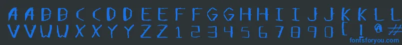 Opensticks Font – Blue Fonts on Black Background