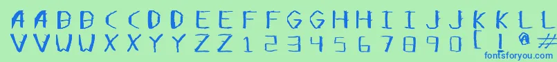 fuente Opensticks – Fuentes Azules Sobre Fondo Verde
