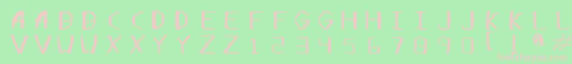 Opensticks-Schriftart – Rosa Schriften auf grünem Hintergrund