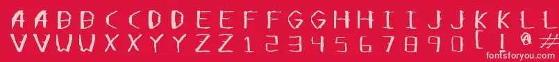 fuente Opensticks – Fuentes Rosadas Sobre Fondo Rojo