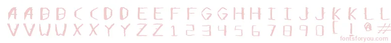 Opensticks-Schriftart – Rosa Schriften auf weißem Hintergrund