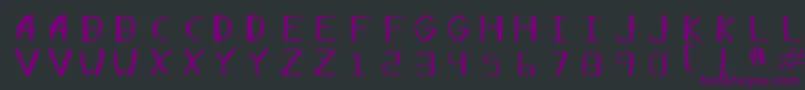 Шрифт Opensticks – фиолетовые шрифты на чёрном фоне