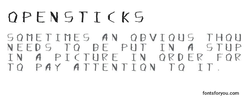 Обзор шрифта Opensticks