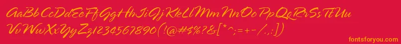 SpringlpstdLight Font – Orange Fonts on Red Background