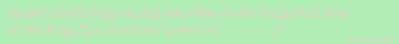 SpringlpstdLight Font – Pink Fonts on Green Background