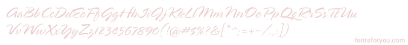 Czcionka SpringlpstdLight – różowe czcionki