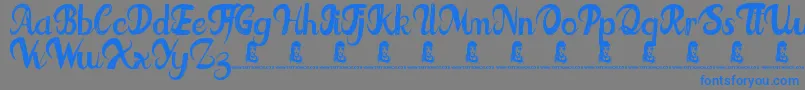 FatTats Font – Blue Fonts on Gray Background