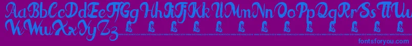 FatTats Font – Blue Fonts on Purple Background