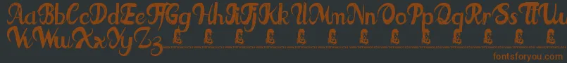 FatTats Font – Brown Fonts on Black Background