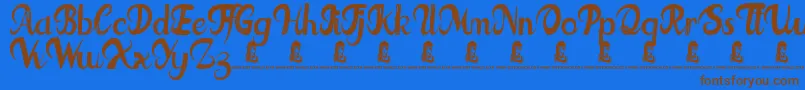 FatTats Font – Brown Fonts on Blue Background
