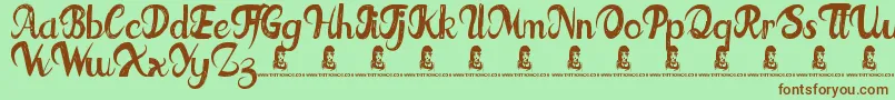 FatTats Font – Brown Fonts on Green Background