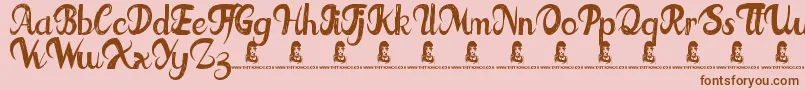 FatTats Font – Brown Fonts on Pink Background