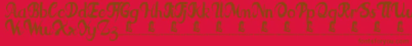 FatTats Font – Brown Fonts on Red Background