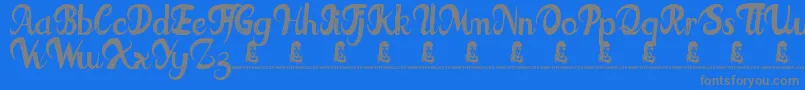 FatTats Font – Gray Fonts on Blue Background