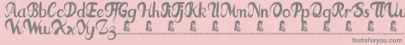 FatTats Font – Gray Fonts on Pink Background