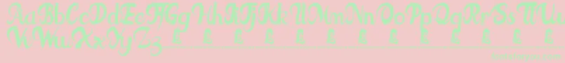 FatTats Font – Green Fonts on Pink Background