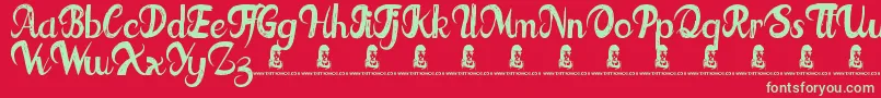 FatTats Font – Green Fonts on Red Background
