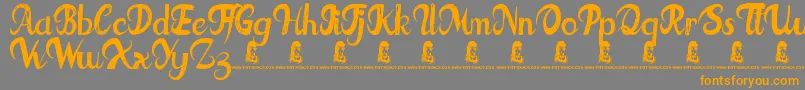FatTats Font – Orange Fonts on Gray Background