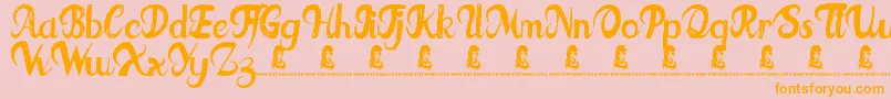 FatTats Font – Orange Fonts on Pink Background