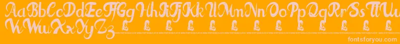 FatTats Font – Pink Fonts on Orange Background