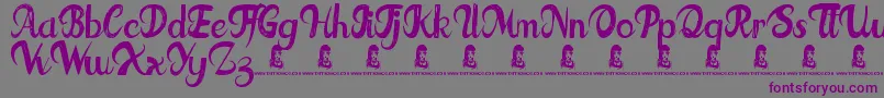フォントFatTats – 紫色のフォント、灰色の背景