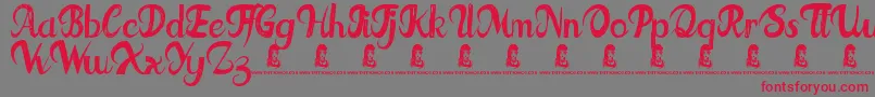 FatTats Font – Red Fonts on Gray Background