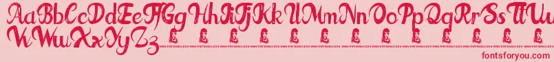 FatTats Font – Red Fonts on Pink Background