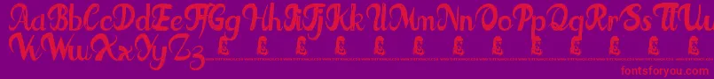 FatTats Font – Red Fonts on Purple Background