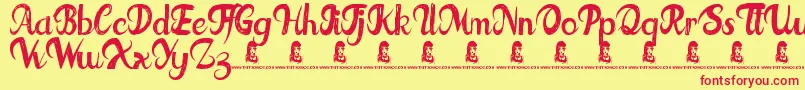 FatTats Font – Red Fonts on Yellow Background