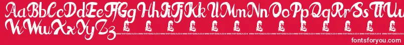 FatTats Font – White Fonts on Red Background