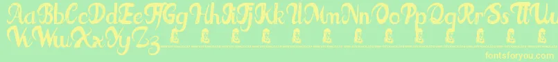 FatTats Font – Yellow Fonts on Green Background