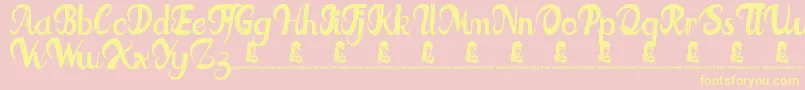FatTats Font – Yellow Fonts on Pink Background