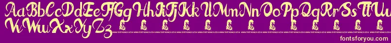 FatTats Font – Yellow Fonts on Purple Background