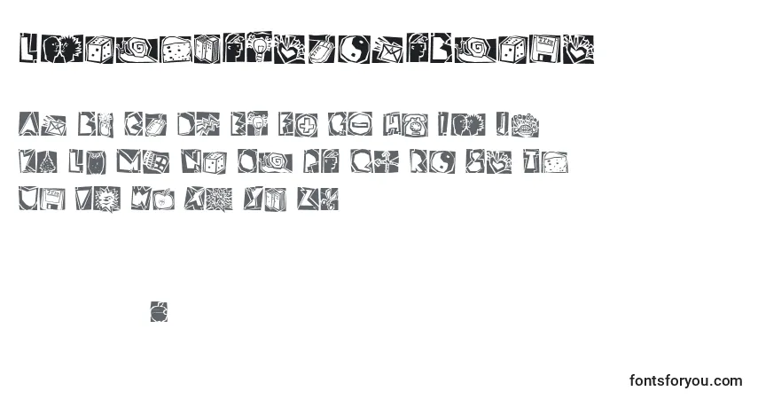 A fonte LinotypescrapBonus – alfabeto, números, caracteres especiais