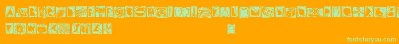 Police LinotypescrapBonus – polices vertes sur fond orange