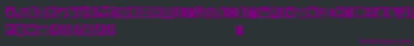 LinotypescrapBonus-Schriftart – Violette Schriften auf schwarzem Hintergrund