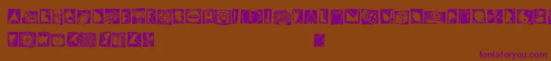 LinotypescrapBonus Font – Purple Fonts on Brown Background